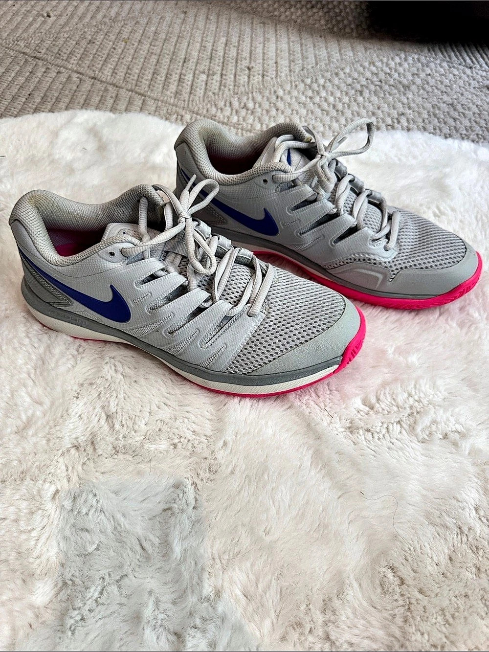 Nike Zoom Vapor 9 Tour Gray & Pink Athletic Shoes